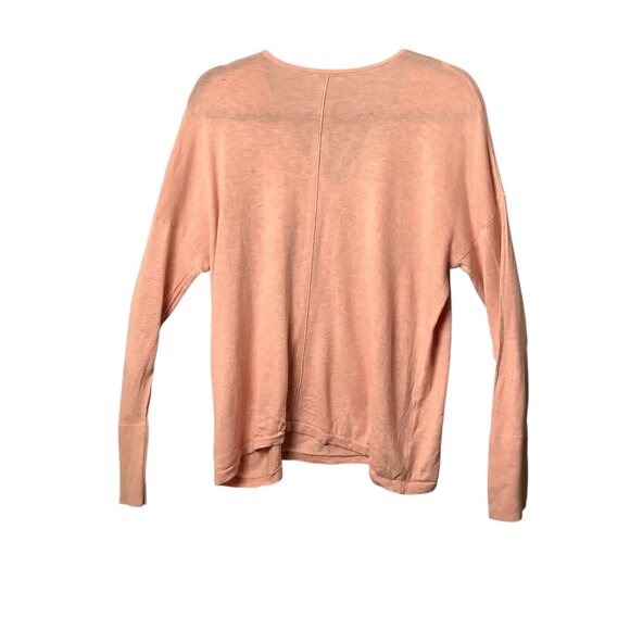 J.Jill Womens V-Neck Pullover Seamed Sweater Large Petite Organic Cotton Blend - Picture 4 of 6